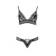 Комплект белья Passion ERZA SET S/M, black, лиф и трусики
