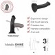 Насадка для страпону Strap-On-Me Mono Density Dildo M Blue, діам. 3,3 см, одношаровий силікон, гнучк