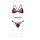 Комплект белья Passion PEONIA SET XXL/XXXL red, бра, трусики