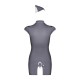 Эротический костюм стюардессы Obsessive Stewardess 3 pcs costume grey S/M, серый, платье, стринги, п