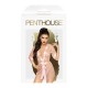 Комплект с прозрачным пеньюаром и миниатюрными стрингами Penthouse - Midnight Mirage Rose S/L