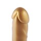 Золотой фаллоимитатор Hismith 6.8″ Golden Silicone Dildo, система KlicLok