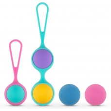 Набір вагінальних кульок PMV20: Vita – Kegel Ball Set, маса 40, 50, 60 г, два тримачі