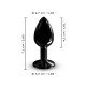 Металева анальна пробка з кристалом Dorcel Diamond Plug Black S