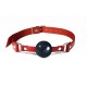 Кляп силіконовий Feral Feelings Silicon Ball Gag Red/Black, червоний ремінець, чорна кулька