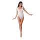 Бодистокинг Passion BS064 One Size, White, боди, закрытое плечо, открытый доступ