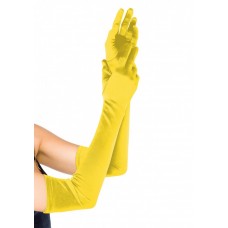 Довгі атласні рукавички Leg Avenue Extra Long Satin Gloves, One Size, жовті