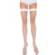 Чулки-сетка Leg Avenue Fishnet Thigh Highs White, мелкая сетка, one size