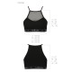 Спортивный топ с прозрачной вставкой Passion PS006 TOP L, black