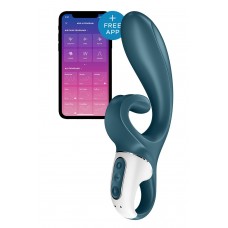 Смарт вібратор-кролик Satisfyer Hug Me Bluegrey, 2 мотори, діаметр 4,2см, широка кліторальна частина