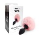 Силіконова анальна пробка М Art of Sex - Silicone Bunny Tails Butt plug Pink, діаметр 3,5 см