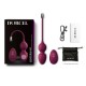 Вагинальные шарики Dorcel LOVE BALLS PLUM, вибрации и движения внутреннего шарика, пульт ДУ