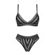 Комплект белья Obsessive Natilya 2-pcs set M/L, black, бюстгальтер, трусики