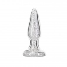 Скляна анальна пробка Pillow Talk Fancy Luxurious Glass Anal Plug, ⌀3,1см, віброкуля в подарунок