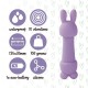 Мінівібратор FeelzToys Magic Bunny Purple з двома насадками