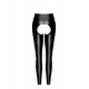 Лeггинсы Noir Handmade F304 Taboo wetlook leggings with open crotch and bum - S