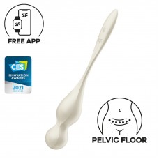 Вагінальні смарт-кульки з вібрацією Satisfyer Love Birds 1 Connect App White, 78 г