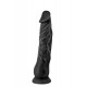 Фаллоимитатор с присоской Real Body - Real Justin Black, TPE, диаметр 4,2см