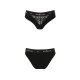 Трусики з широкою гумкою і мереживом Passion PS001 PANTIES L, black