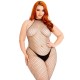 Бодистокинг Leg Avenue Racer neck bodystocking Black Queen Size