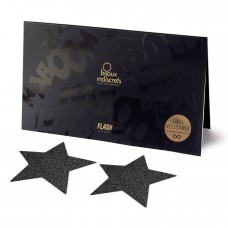 Пестіс - стикини Bijoux Indiscrets - Flash Star Black, наклейки на соски