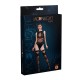 Комплект: боди и чулки Moonlight Model 16 XS-L Black, имитация топа и трусиков