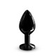 Металлическая анальная пробка с кристаллом Dorcel Diamond Plug Black M