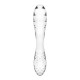 Двосторонній скляний дилдо Satisfyer Dazzling Crystal 1 Transparent, дуже міцний, без стопера