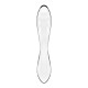 Двосторонній скляний дилдо Satisfyer Dazzling Crystal 1 Transparent, дуже міцний, без стопера