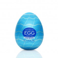 Мастурбатор-яйце Tenga Egg Wavy II Cool з подвійним хвилястим рельєфом та охолоджувальним ефектом