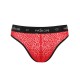Мужские полупрозрачные трусы Passion 031 SLIP MIKE L/XL Red, под леопард