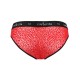 Мужские полупрозрачные трусы Passion 031 SLIP MIKE L/XL Red, под леопард