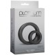 Набор эрекционных колец Doc Johnson Platinum Premium Silicone - The C-Rings - Charcoal