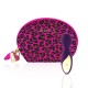 Мини вибромассажер Rianne S: Lovely Leopard Purple, 10 режимов работы, косметичка-чехол