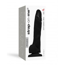 Реалістичний фалоімітатор Strap-On-Me SOFT REALISTIC DILDO Black - Size L