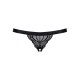 Кружевные танга с доступом Obsessive 828-THC-1 crotchless thong L/XL, черные