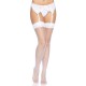 Чулки-сетка со швом Leg Avenue Backseam Thigh Highs White, one size