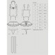 Эротический костюм горничной с юбкой Obsessive Housemaid 5 pcs costume S/M, black, топ, юбка, стринг