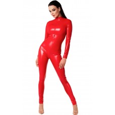 Комбінезон Noir Handmade F353 Red powerwetlook overall - L