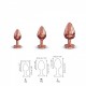 Металлическая анальная пробка с украшением в виде кристалла Dorcel - Diamond Plug Rose Gold L