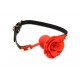 Силиконовый кляп с розой Master Series: Blossom Silicone Rose Gag – Red