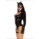 Эротический костюм кошечки Leg Avenue Fierce Feline XS, боди, пояс с подвязкой, маска кошки