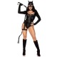 Эротический костюм кошечки Leg Avenue Fierce Feline XS, боди, пояс с подвязкой, маска кошки