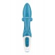 Вибратор кролик с тройным отростком Satisfyer Embrace me Turquoise, 2 мотора, диаметр 3,6 см