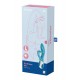 Вибратор кролик с тройным отростком Satisfyer Embrace me Turquoise, 2 мотора, диаметр 3,6 см