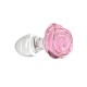 Стеклянная анальная пробка Pillow Talk Rosy Luxurious Glass Anal Plug, ⌀3,3 см, вибропуля в подарок