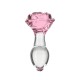 Стеклянная анальная пробка Pillow Talk Rosy Luxurious Glass Anal Plug, ⌀3,3 см, вибропуля в подарок