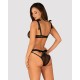 Напівпрозорий еротичний комплект Obsessive Obsessivia 2-pcs set black S/M, бюстгальтер та трусики, а