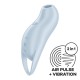 Вакуумний кліторальний стимулятор з вібрацією Satisfyer Pocket Pro 1 Blue