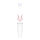 Эротический костюм зайки Obsessive Bunny suit 4 pcs costume pink S/M, розовый, топ с подвязками, тру